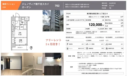 ジェノヴィア南千住スカイガーデン 702 0