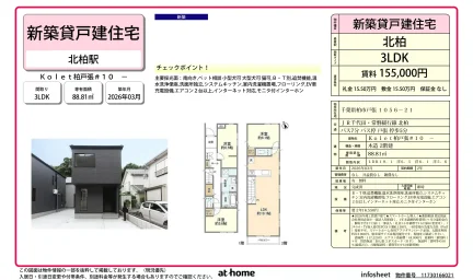 Brand New 3LDK House in Tobari 0
