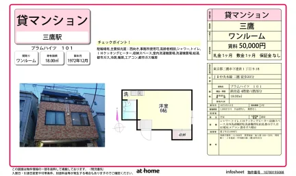 プラムハイツ 101号 0