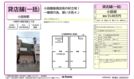 小田銀座商店街貸店舗 0