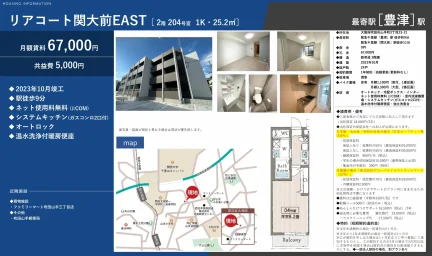 リアコート関大前 2204号室 0