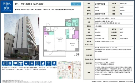ドゥーエ日暮里III 405号 0