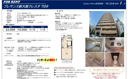 プレサンス新大阪クレスタ 709号 0