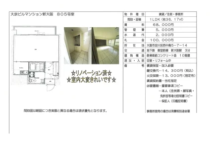 大京ビルマンション新大阪 805号 0