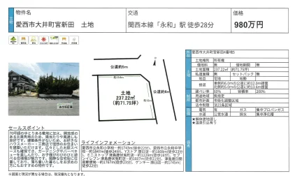 愛西市大井町宮新田 土地 0