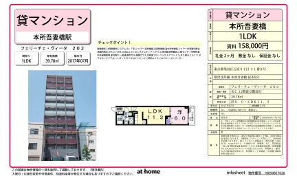 Modern 1LDK Condo in Ishiwara 0