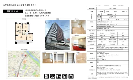 エレット長町 1206号室（3LDK) 0