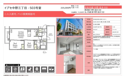 イプセ中野三丁目 503号 0