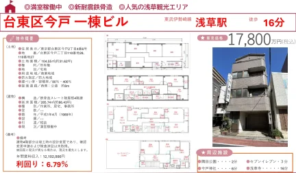 台東区今戸一棟ビル 0
