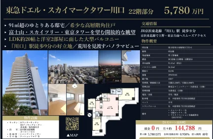 東急ドエル・スカイマークタワー川口 22号 0