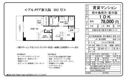 プルメリア新大阪 202号 0