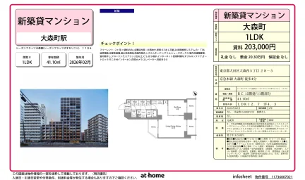Brand New 1LDK Condo Near Station in Omorikita 0