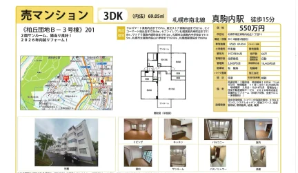 柏丘団地 B-3号棟 201号 0