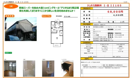ジュネス西新井 Ⅰ･Ⅱ II 105 105号 0