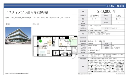 エスティメゾン高円寺 310号室 0