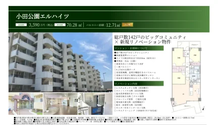 小田公園エルハイツ 3LDK 0