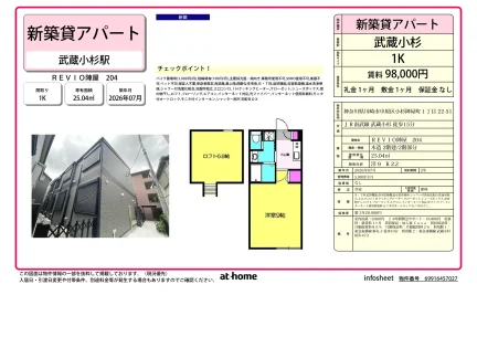 Brand New Studio Condo in Kosugi jinyacho 0