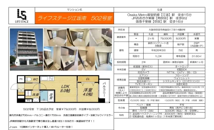 ライフステージ江坂南 502号 0