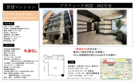 プラティーク両国 602号 0