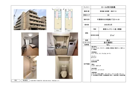 エール市川妙典 1K 0