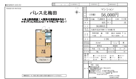 パレス北梅田 702号 0