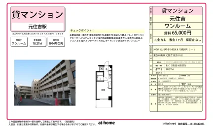 Classic Studio Condo in Kizuki gioncho 0