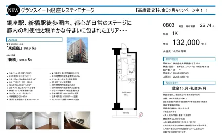 グランスイート銀座レスティモナーク 0803号 0