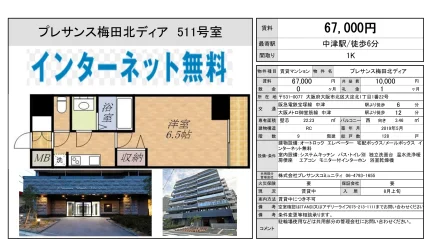 プレサンス梅田北ディア 511号 0