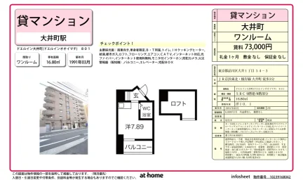 Vintage Studio Condo Near Station in Nishioi 0