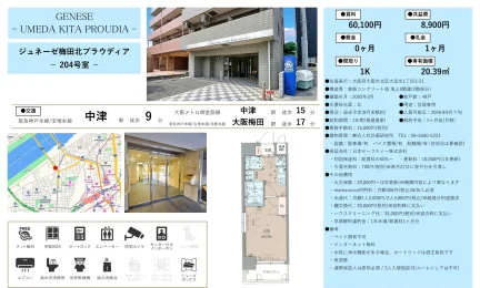ジュネーゼ梅田北プラウディア 204号 0