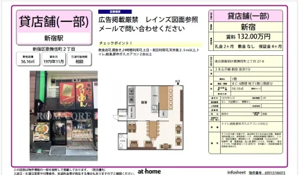 貸店舗(一部) 新宿 1階 0