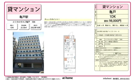 Modern 1DK Condo in Kameido 0