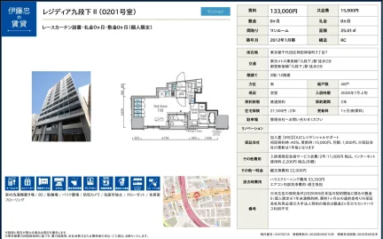 レジディア九段下Ⅱ 201号 0