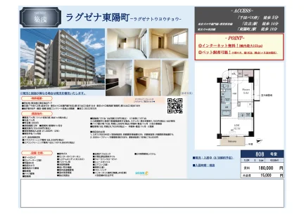 ラグゼナ東陽町 808号 0