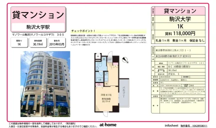 Studio Condo Near Station in Kamiuma 0