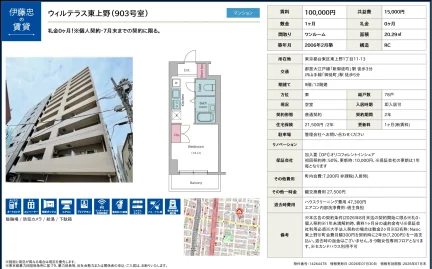 ウィルテラス東上野 903号 0