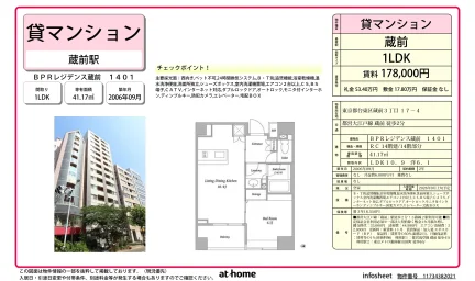 BPRレジデンス蔵前 1401号 0