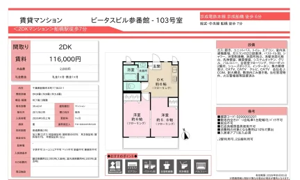 ビータスビル参番館 103号 0