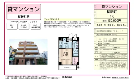 Studio Condo Near Station in Sakurashimmachi 0