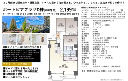 ポートピアプラザD棟 2201号 0