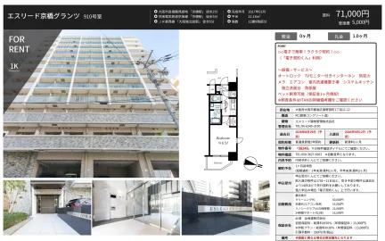 エスリード京橋グランツ 910号 0
