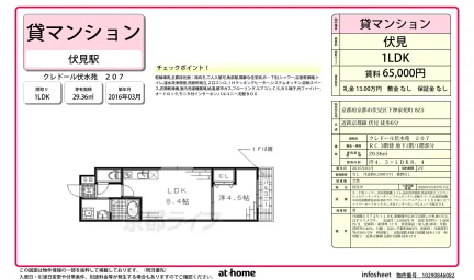 クレドール伏水苑 207号 0