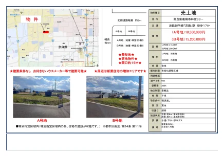 奈良県葛城市林堂 売地 0
