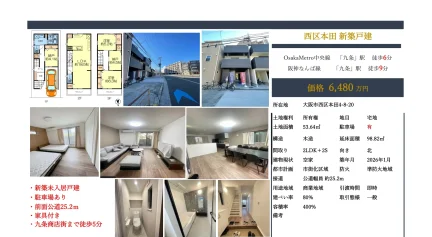 大阪府大阪市西区本田4丁目 新築戸建 0