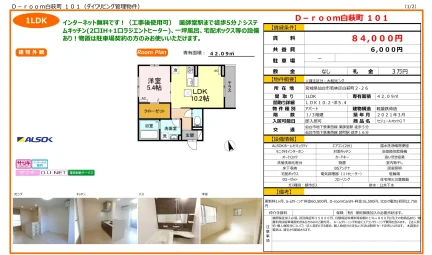 D-room白萩町 101 101号 0