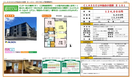 CLASSEUM仙台小田原Ⅱ 101 101号 0
