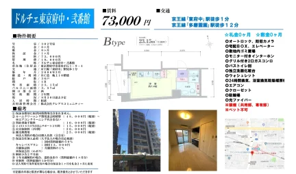 ドルチェ東京府中・弐番館 302号室 0