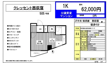 クレッセント西荻窪 505号 0