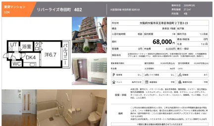 リバーライズ寺田町 402 0