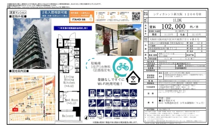 シティカレント新大阪 1206号 0